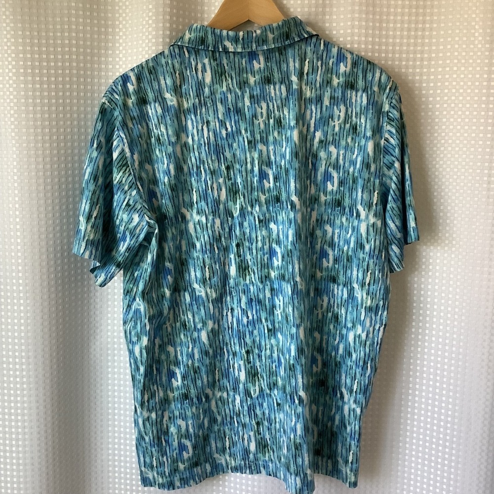 Bugatchi Polo Shirt XL Watercolor Short Sleeve - Picture 3 of 9